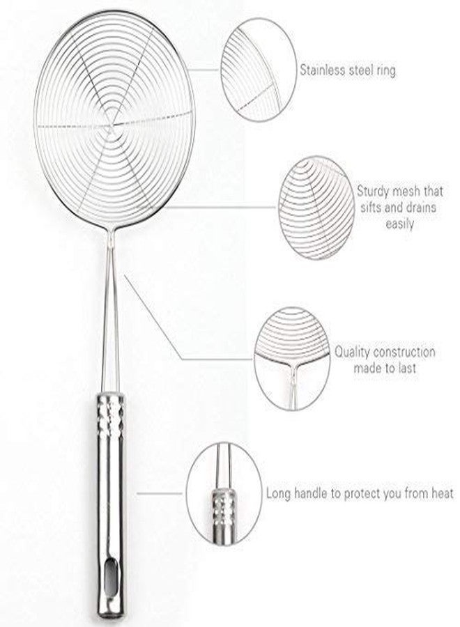 Vessel Crew Stainless Steel Combo of Soup, Deep Fry and Tea Strainer Set of 3-Piece - Image 4